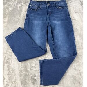 Needle & Cloth Jeans Women 10P Straight Blue Stretch Whiskered EUC